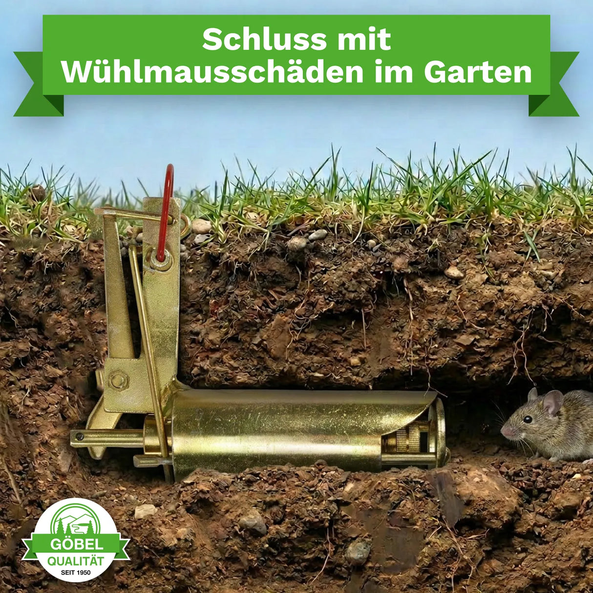 Wühlmausschussgerät »Set« Schussfalle inkl. 50 Platzpatronen