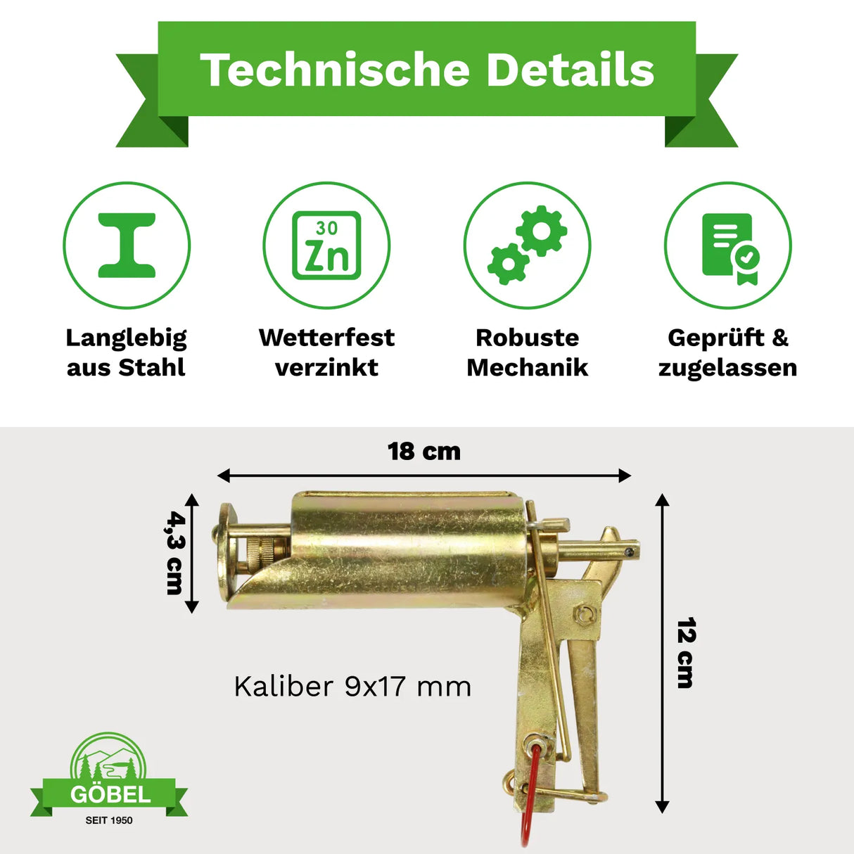 Wühlmausschussgerät »Set« Schussfalle inkl. 50 Platzpatronen