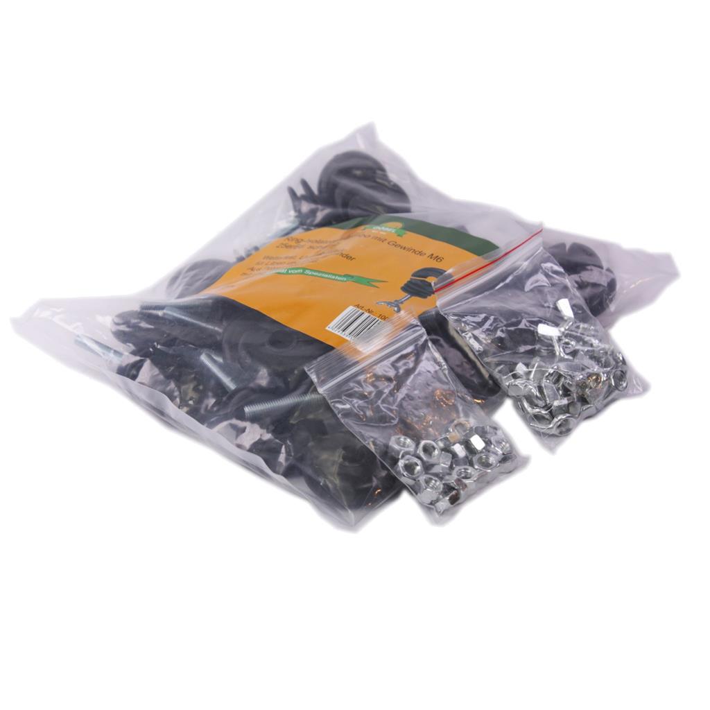 25x Ringisolatoren »Jumbo« für Litze, Band · M6 Gewinde