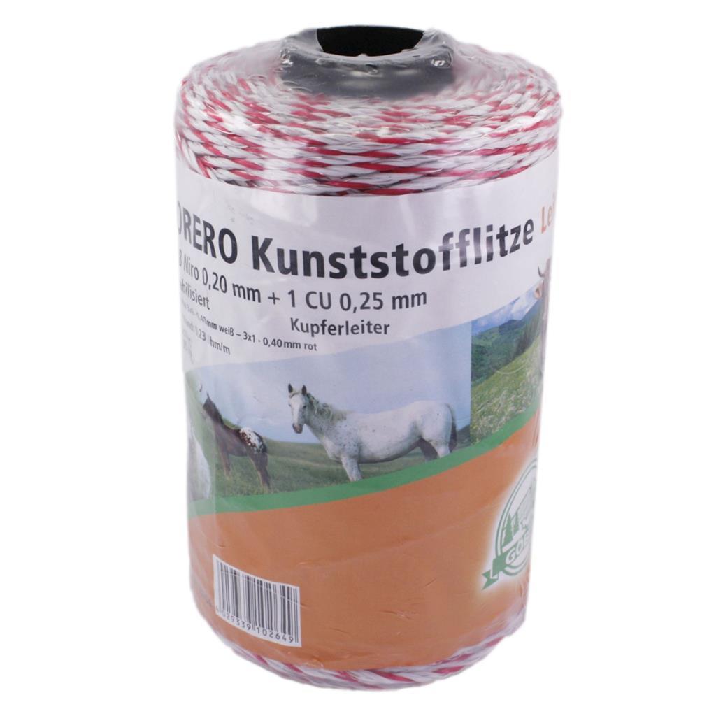 Weidezaunlitze »Torero« Kunststofflitze · 200m, weiß-rot