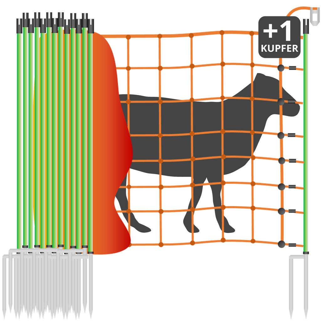 Schafnetz »Euronetz« Elektronetz · 50m 2 Spitzen, 90cm