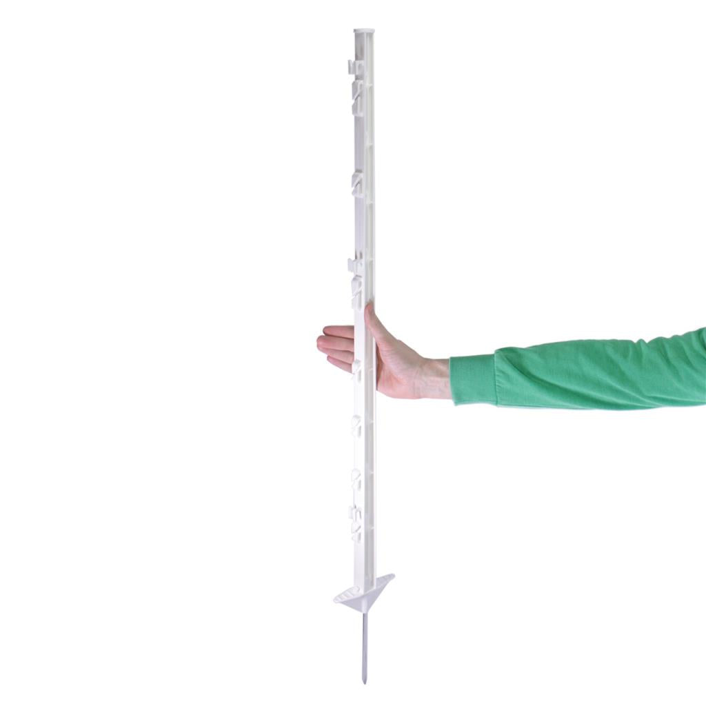 10x Weidezaunpfähle »Dreieckstritt« 105cm Kunststoffpfahl