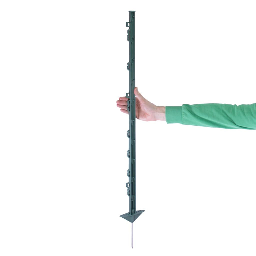 10x Weidezaun Pfähle »Dreieckstritt« 105cm Kunststoffpfähle