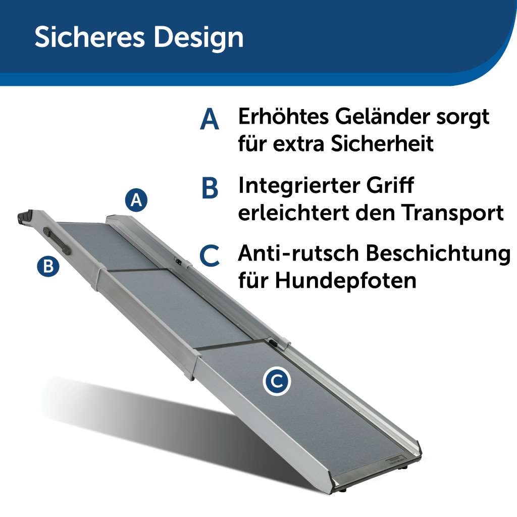 Hunderampe Deluxe »Tri-Scope« bis 178cm · bis 136kg