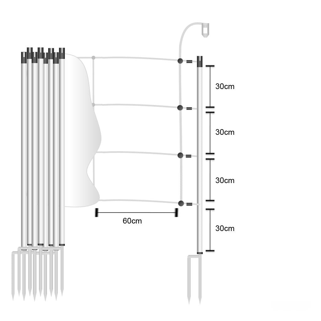 Pferdenetz »Euronetz« Weidenetze · 30m 2 Spitzen, 120cm