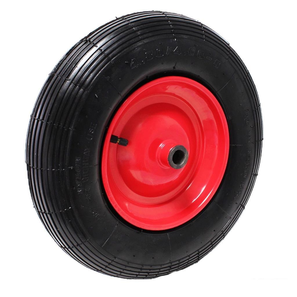 BITUXX Schubkarrenrad 400x90 Mm – PU, 4.80/4.00-8, Mit Achse, Nadellager, 250 Kg Tragkraft