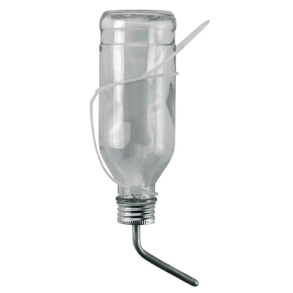 Kleintiertränke »Classic« Glasflasche mit Aluröhrchen · 500ml