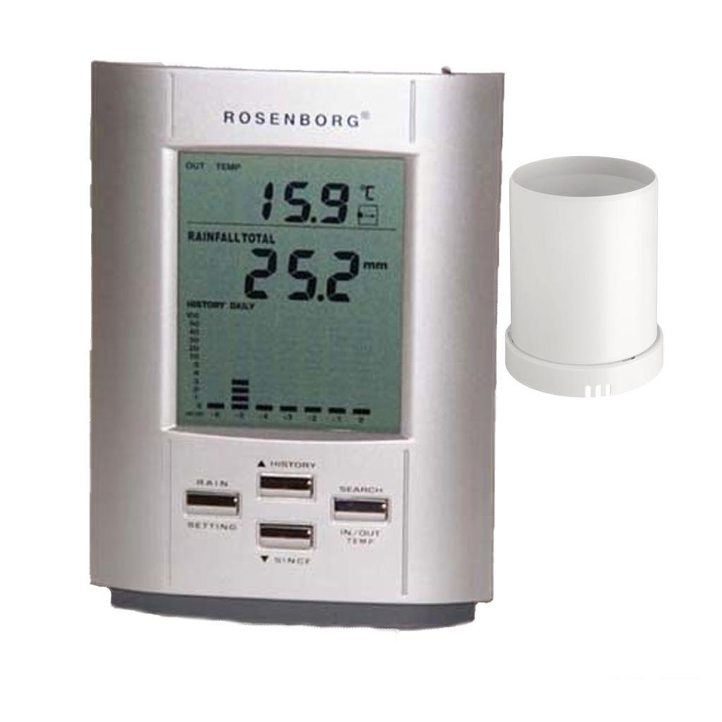 Wetterstation »Drahtlos« misst Temperatur & Regen der letzen 24h