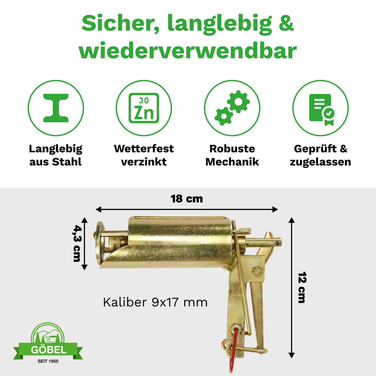 Wühlmausschussgerät »Set« Schussfalle inkl. 50 Platzpatronen