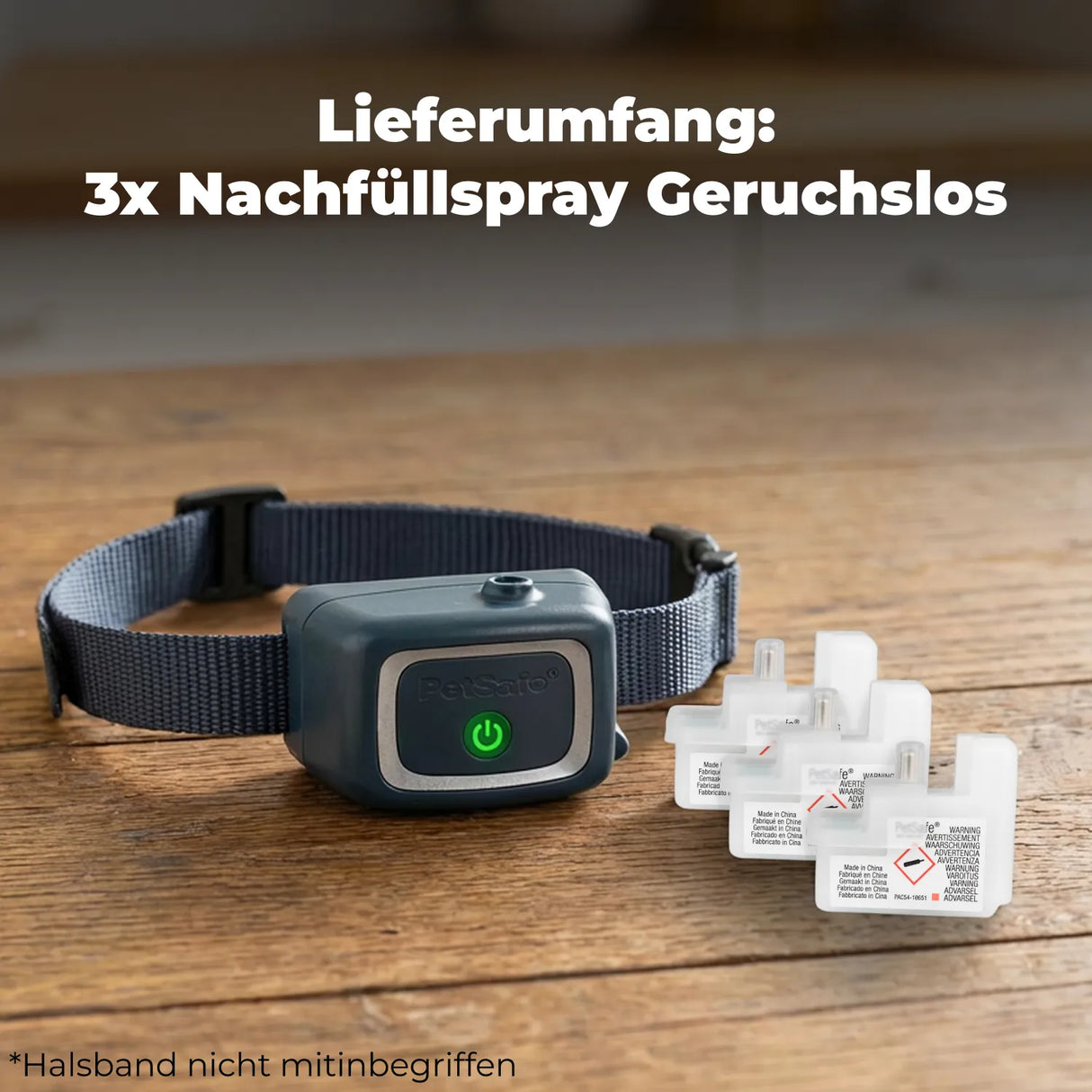 3x Nachfüllpatrone zu Petsafe Sprühhalsband »Spray Deluxe« Ersatzpatrone · geruchslos
