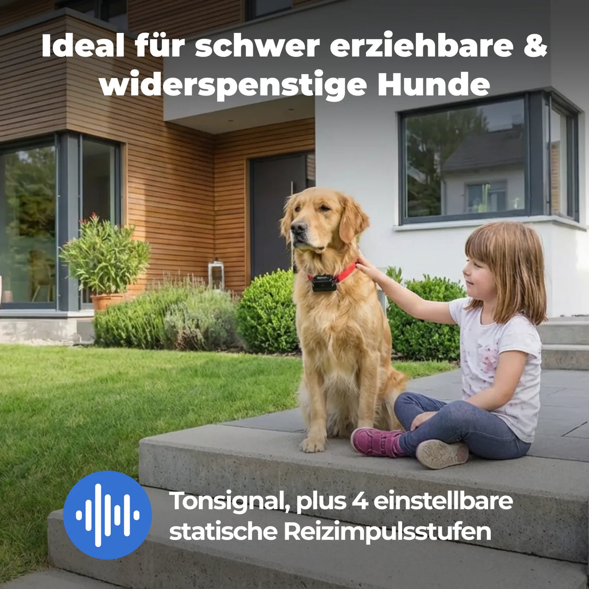 Unsichtbarer Hundezaun »Super« Zusatzhalsband mit Ton, Impuls & Vibration