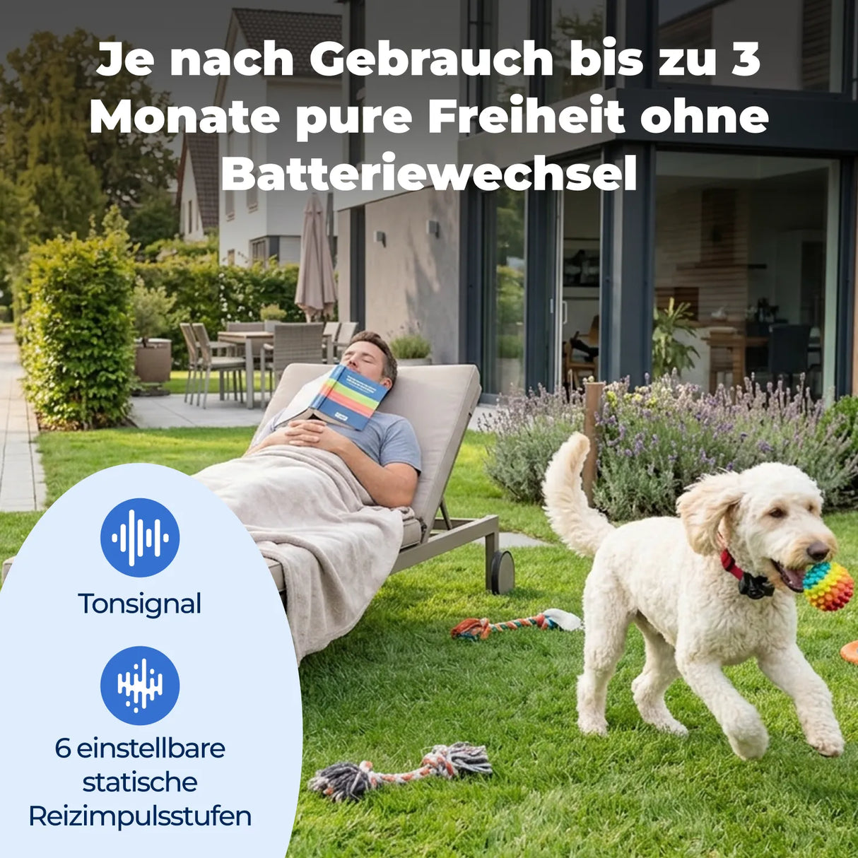 Unsichtbarer Hundezaun »Deluxe« Zusatzhalsband mit Ton, Impuls & Vibration