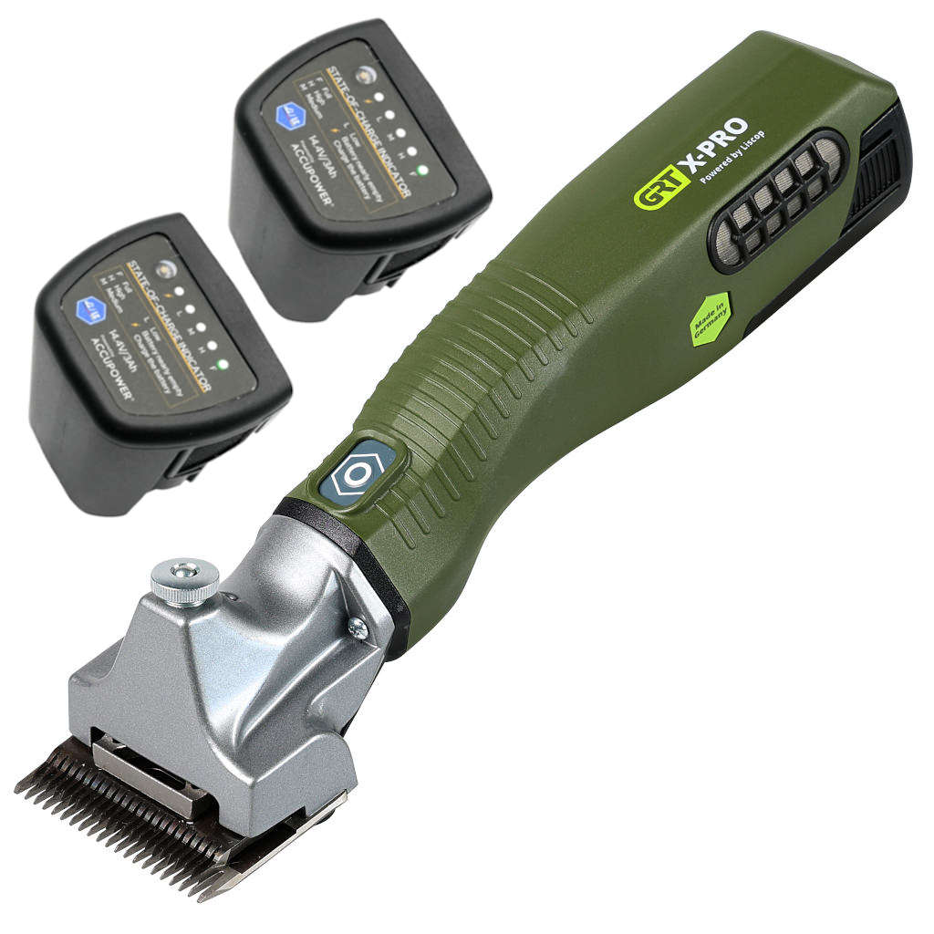 GRT »X-PRO« Schermaschine für Rinder mit 2 Akkus