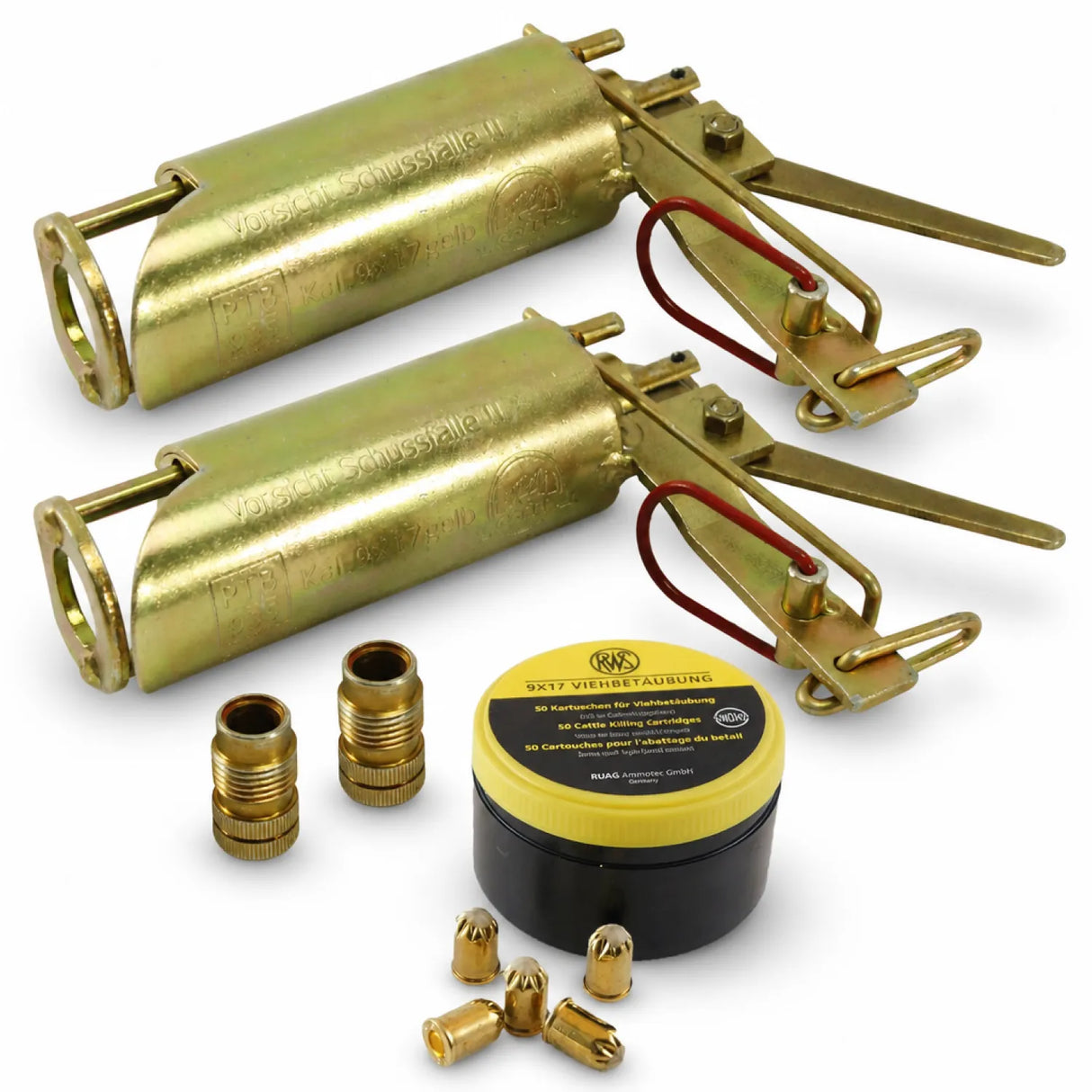 2x Wühlmausschussgerät »Set« Wühlmausfallen inkl. 50 Platzpatronen