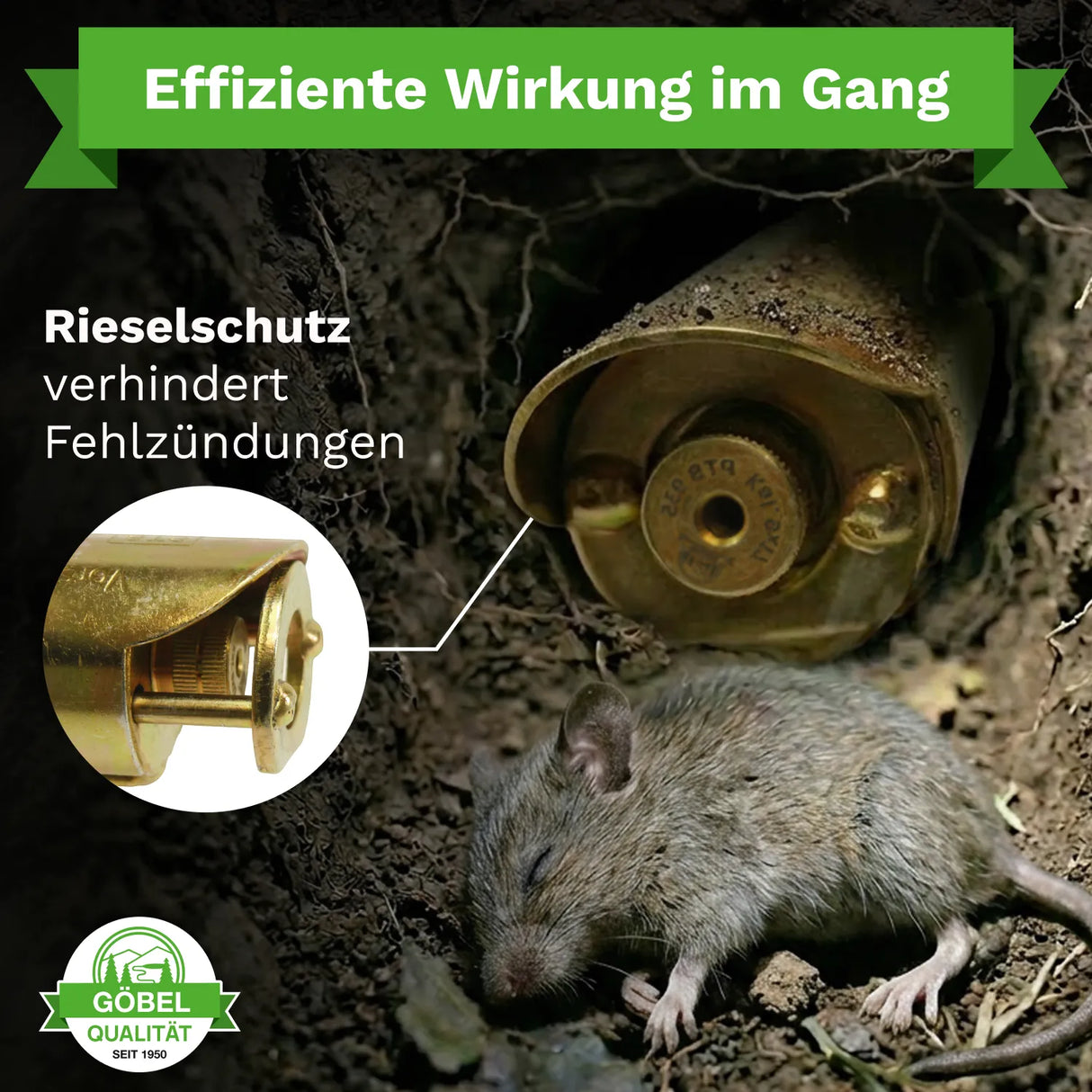 Wühlmausschussgerät »Set« Schussfalle inkl. 50 Platzpatronen