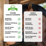 Salzleckstein »Himalaya« aus Bergkristall 2,5 kg · mit Kordel