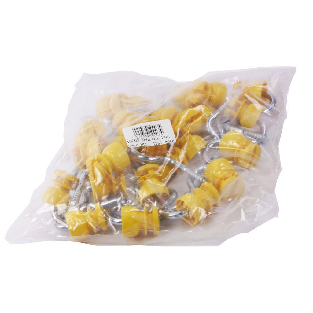 25x Schlitzisolatoren »S151« für Weide · 13cm Langstiel