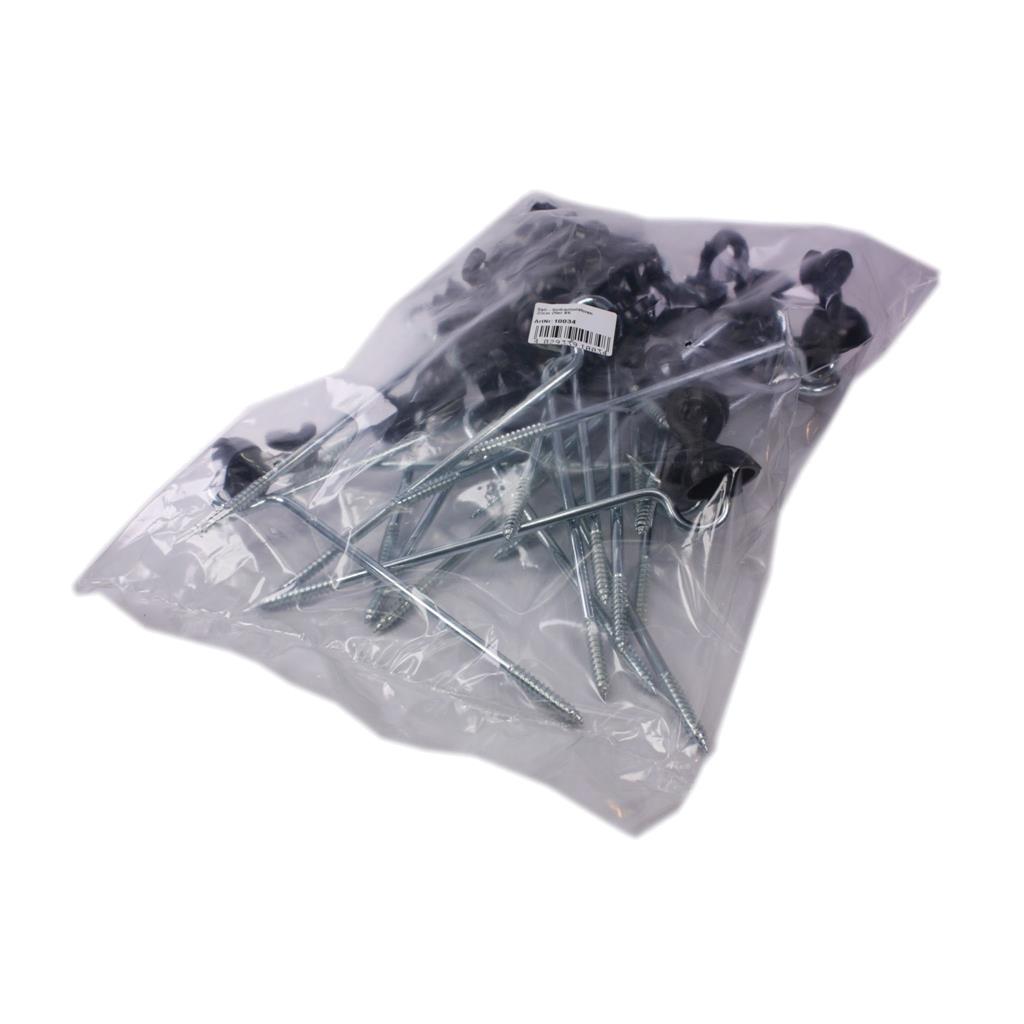 25x Seilisolator »Schnecke« für Seile · 22cm Langstiel