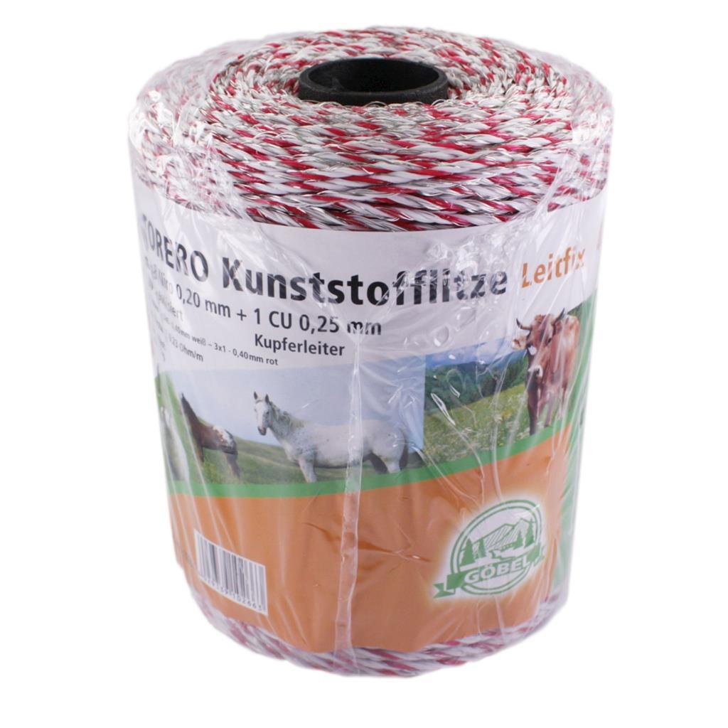 Weidezaunlitze »Torero« Kunststofflitze · 400m, weiß-rot