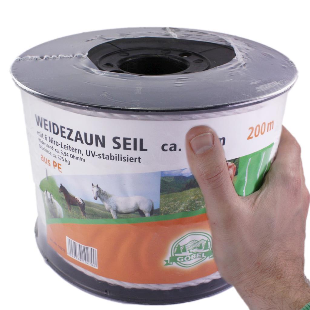 Weidezaunseil »Classic« Elektroseil · 6mm, 200m, weiß