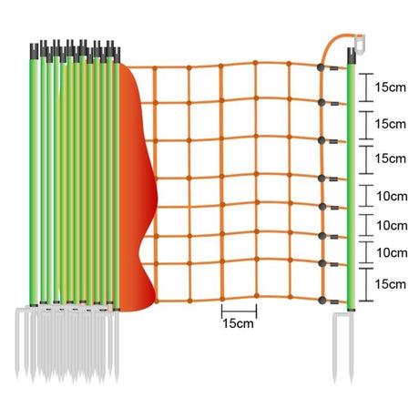 Schafzaun »Euronetz« Jumbo Leitmix Zaun · 50m 2 Spitzen, 90cm