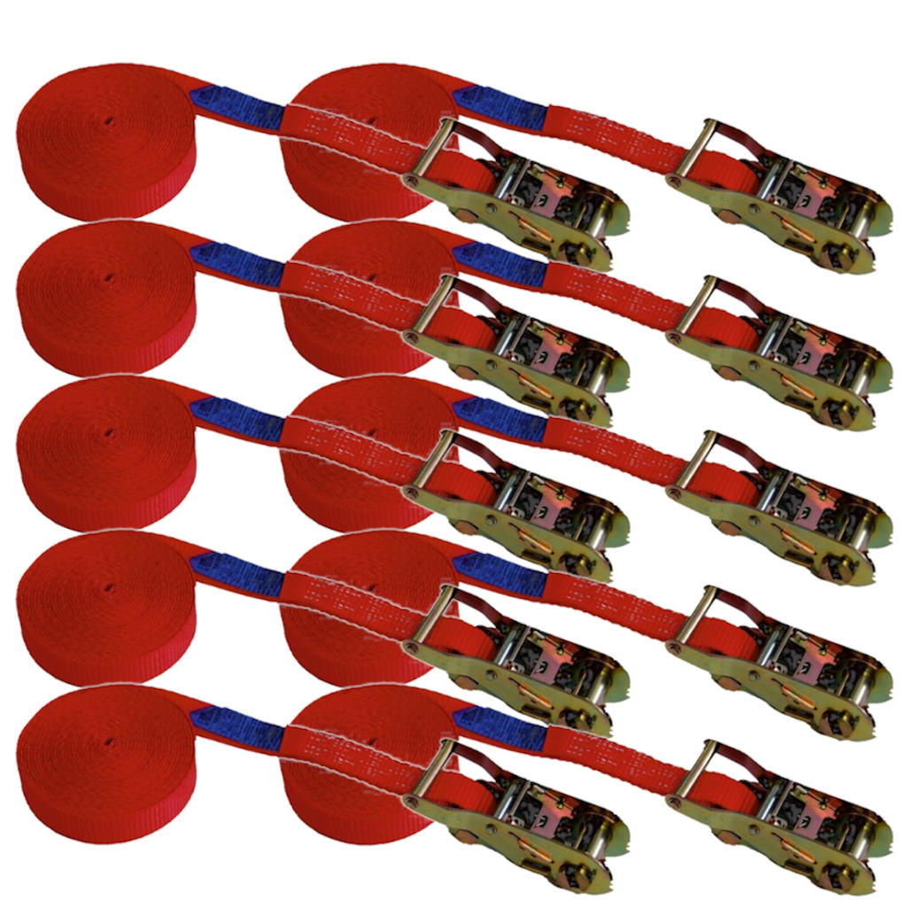 Zurr Gurt »5m / 25mm« Druckratsche, bis 1500daN, rot