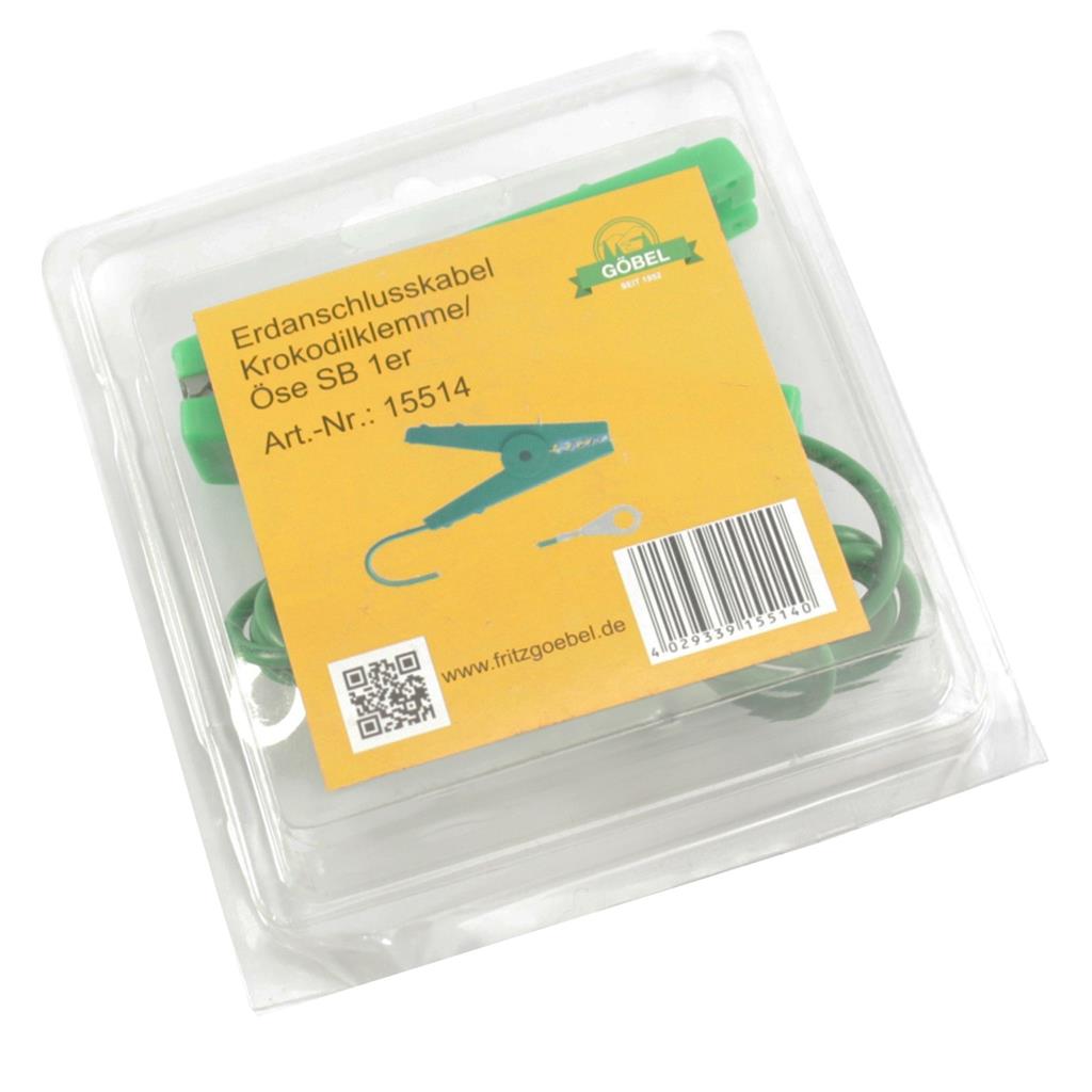 Erdanschlusskabel »Croko« Erdung · Krokodilklemme / Öse, 100cm