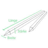 Recycling Pfähle »Vierkant« Zaun Pfosten · 9x9cm, 1,75m