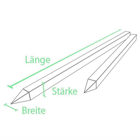 Recycling Pfähle »Vierkant« Zaun Pfosten · 9x9cm, 1,75m