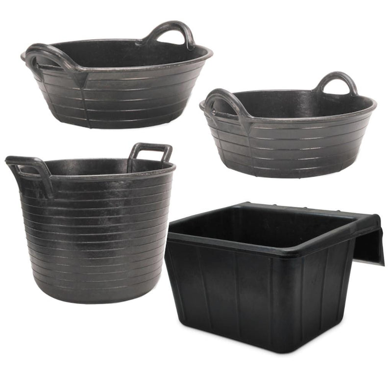 Flexibler Futtertrog »Gummi« in 4 Größen · schwarz