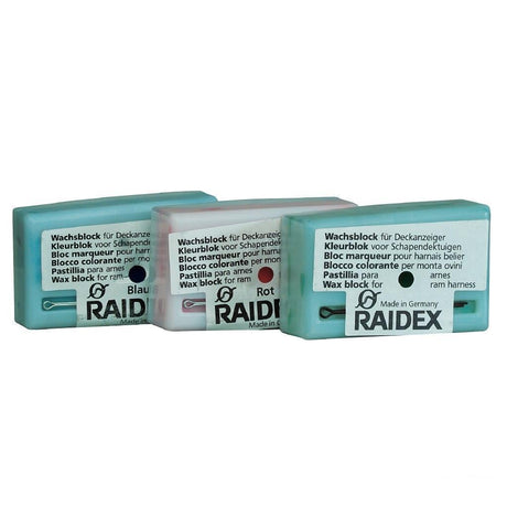 Wachsblock »Raidex« Deckanzeige im Bocksprung · in 4 Farben
