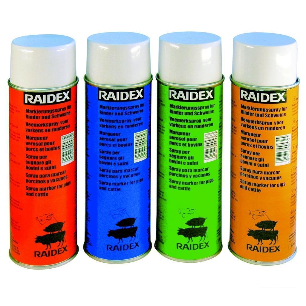 Viehzeichenspray »Raidex« markiert Alter · 500ml, in 4 Farben