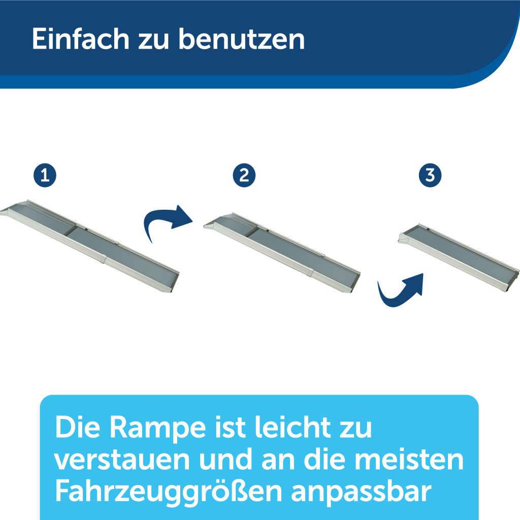Hunderampe Deluxe »Teleskop« erweiterbar auf 183cm · bis 181kg