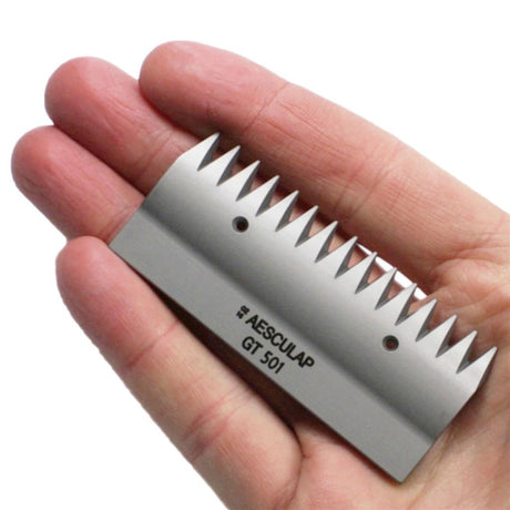 Scherkamm »Aesculap GT 501« obere Schneidplatte 15 Zähne