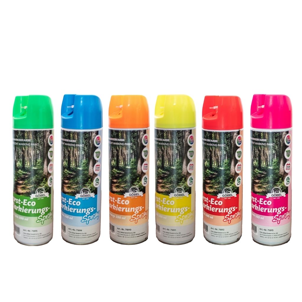 Spezialmarkierungsspray neon »EcoForst« markiert Bäume, KWF, etc · 500ml, in 6 Farben