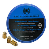Platzpatronen »Kaliber 9x17« 50x blau, für schweres Vieh