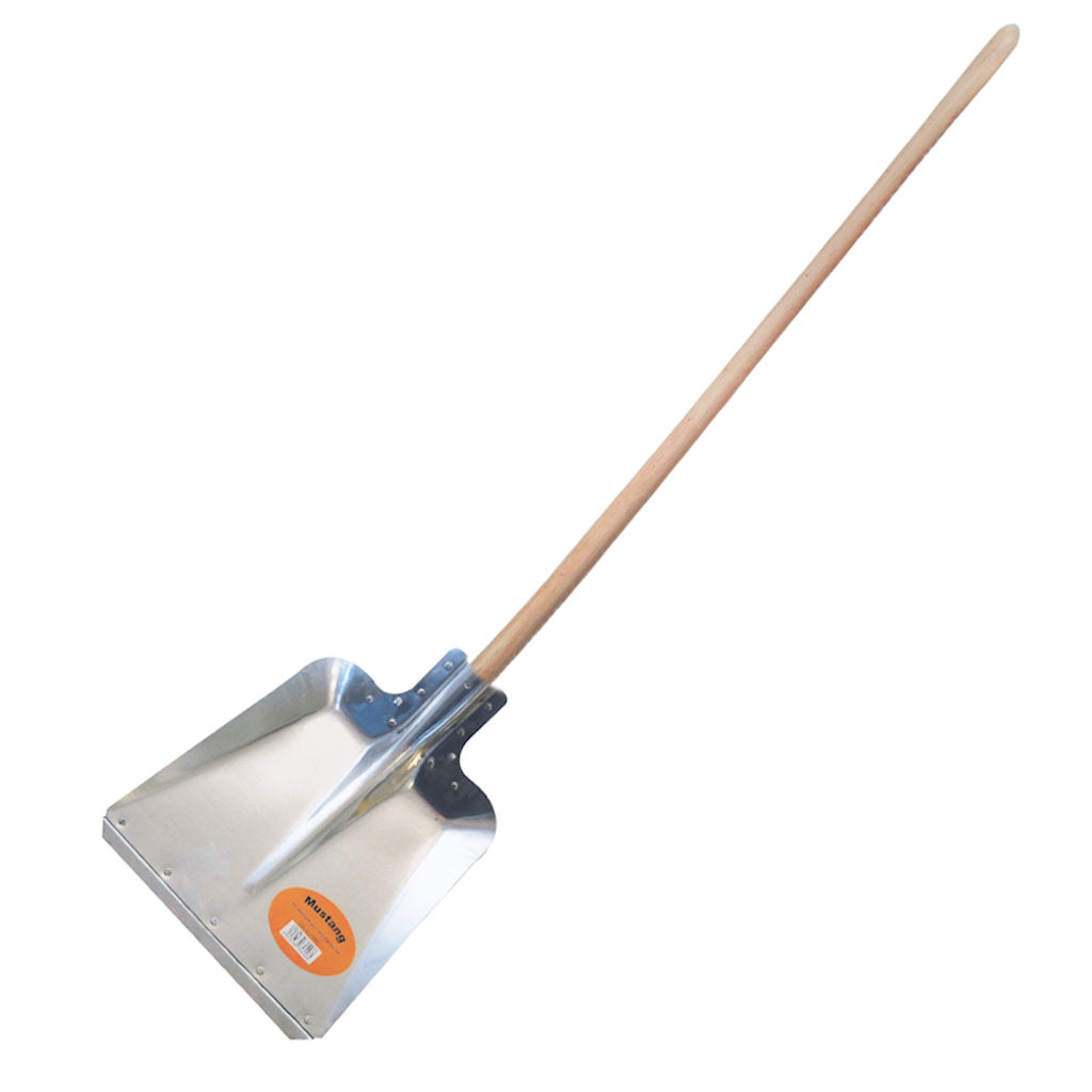 Alu Schneeschaufel »Mustang« Stallschaufel mit Stiel · 150x38cm