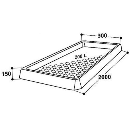 Klauenwanne »Suevia KB200« zur Klauenpflege · 200x90x15cm