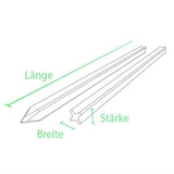 Recyclingpfahl »Rund, Eckig, Kreuz« bis 175cm