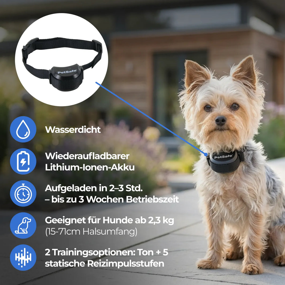 Unsichtbarer Hundezaun »Drahtlos« Zusatz Halsband · Akku, 5-stufig