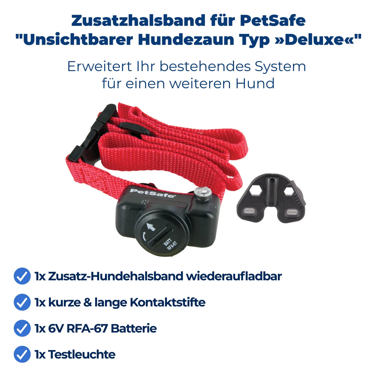 Unsichtbarer Hundezaun »Deluxe« Zusatzhalsband mit Ton, Impuls & Vibration